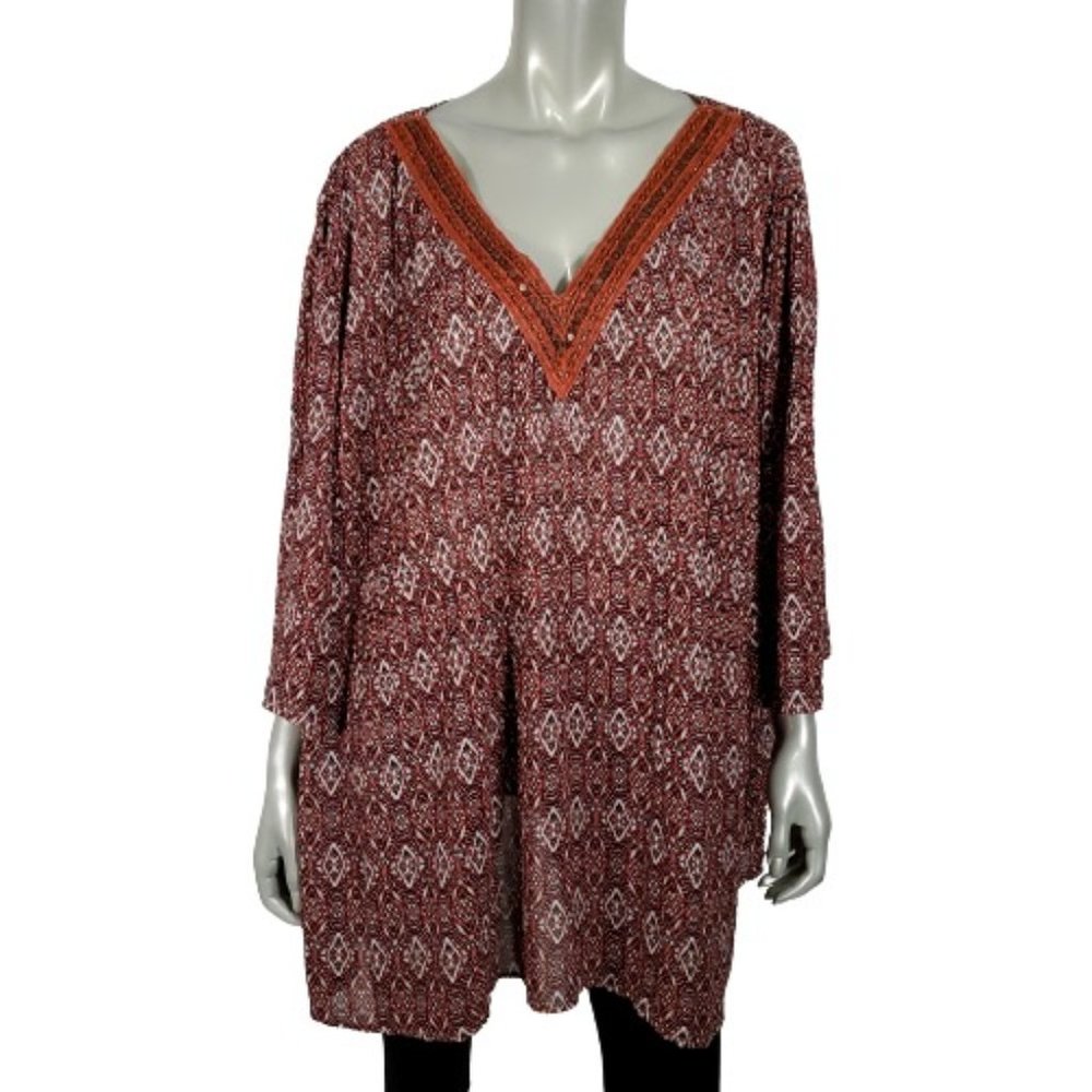 Catherines Womens Top Plus Size 2X 22/24W Tunic